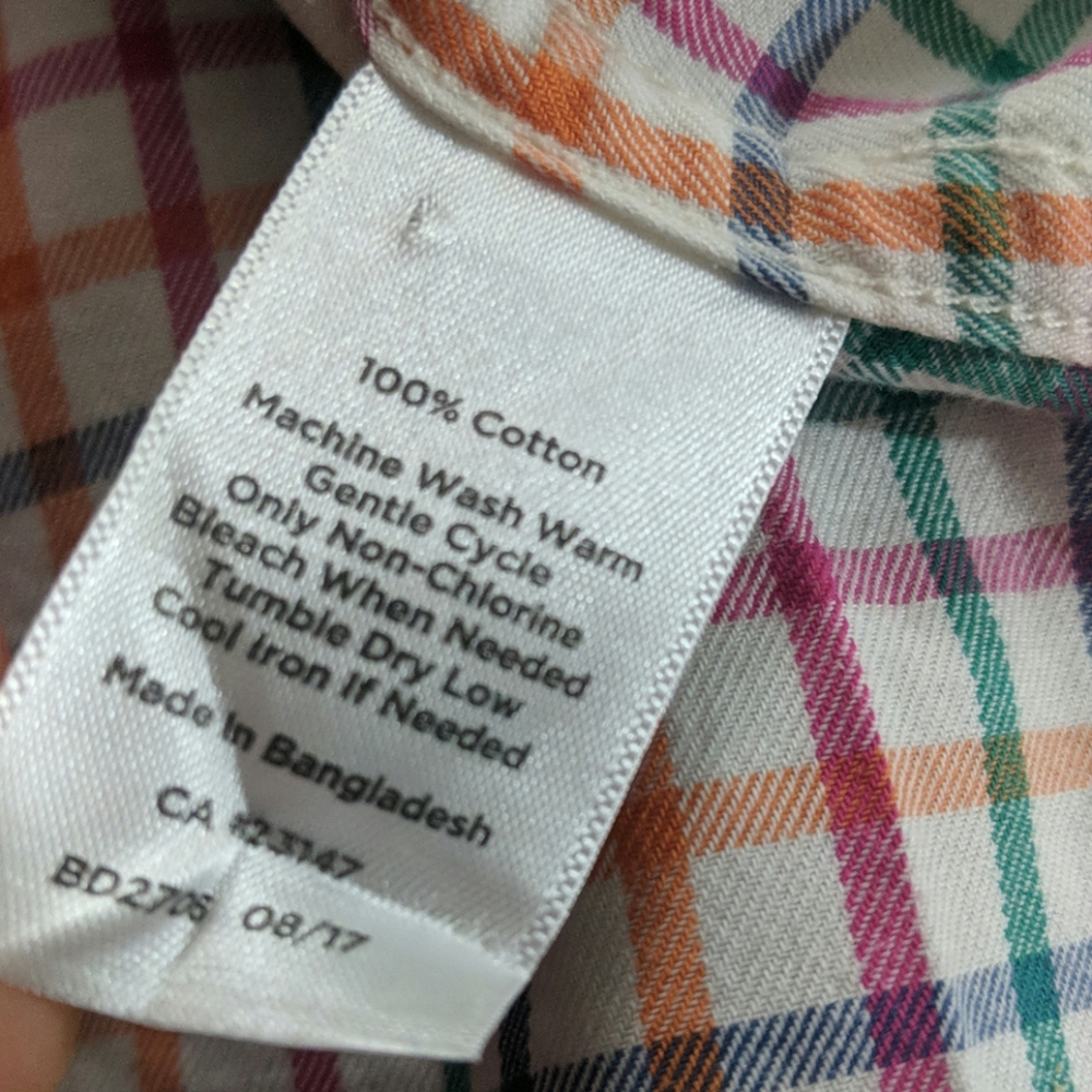 Talbot's plaid button up - Picture 3 of 5